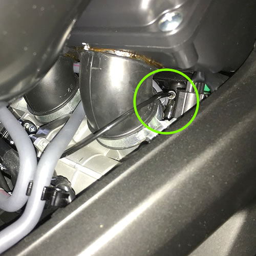 Yamaha XSR900 - Toma de vacío con codo Scottoiler instalado 2